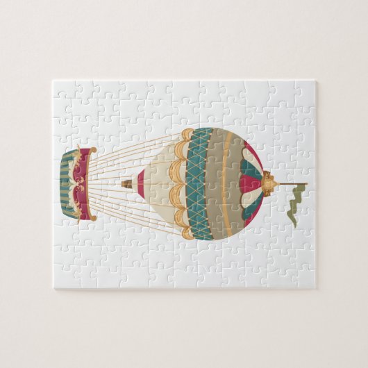 Heißluftballon mit Fahne Puzzle (Horizontal)