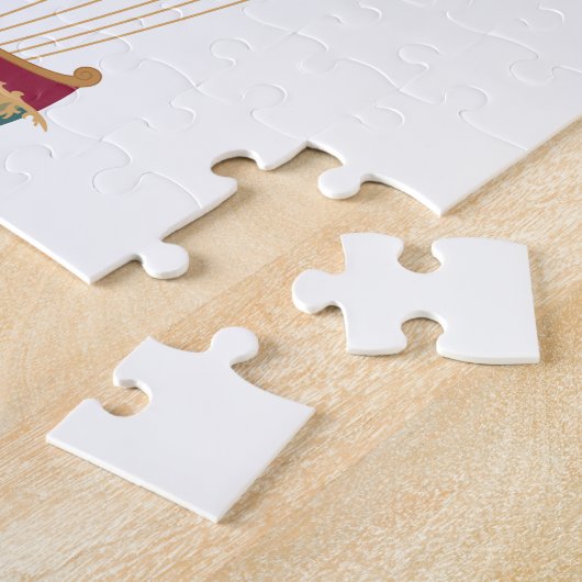 Heißluftballon mit Fahne Puzzle (Seite)