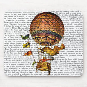 Heißluftballon mit Flaggen Mousepad