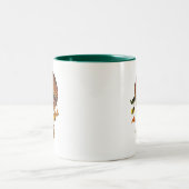 Heißluftballon mit Flaggen Zweifarbige Tasse (Mittel)