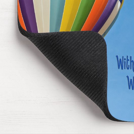 Heißluftballon mit Glaubenssatz Mousepad (Ecke)