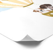 Heißluftballon mit Puppies Kinderzimmer Deco Poste Poster (Ecke)