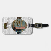 Heißluftballon mit Schwanz-Feder Gepäckanhänger (Vorderseite horizontal)