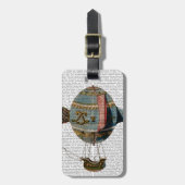 Heißluftballon mit Schwanz-Feder Gepäckanhänger (Vorderseite vertikal)