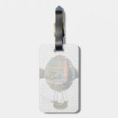 Heißluftballon mit Schwanz-Feder Gepäckanhänger (Rückseite vertikal)