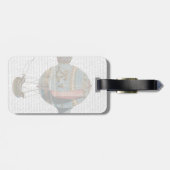 Heißluftballon mit Schwanz-Feder Gepäckanhänger (Rückseite horizontal)