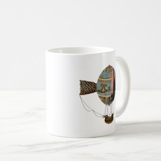 Heißluftballon mit Schwanz-Feder Kaffeetasse (VorderseiteRechts)