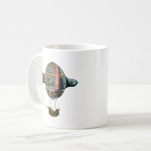 Heißluftballon mit Schwanz-Feder Kaffeetasse (Vorderseite Links)