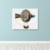 Heißluftballon mit Schwanz-Feder Leinwanddruck (Insitu (Holzboden))