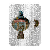 Heißluftballon mit Schwanz-Feder Magnet (Vertikal)