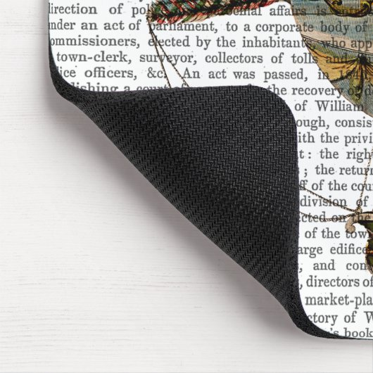 Heißluftballon mit Schwanz-Feder Mousepad (Ecke)