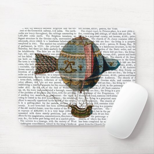 Heißluftballon mit Schwanz-Feder Mousepad (Mit Mouse)