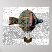 Heißluftballon mit Schwanz-Feder