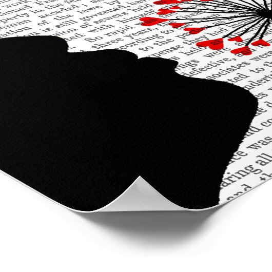 Heißluftballon mit Schwanz-Feder Poster (Ecke)