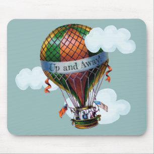 Heißluftballon mit Wolken Personalisieren Mousepad
