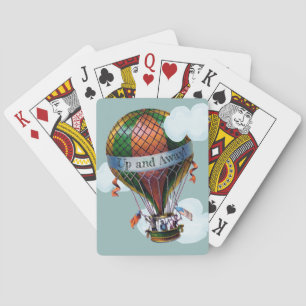 Heißluftballon mit Wolken Personalisieren Spielkarten