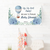 Heißluftballon nach oben und weg - Empfang vor Ort Banner (Insitu)