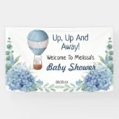 Heißluftballon nach oben und weg - Empfang vor Ort Banner (Horizontal)