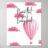 Heißluftballon - Name dieses Babynahrung Poster (Vorne)