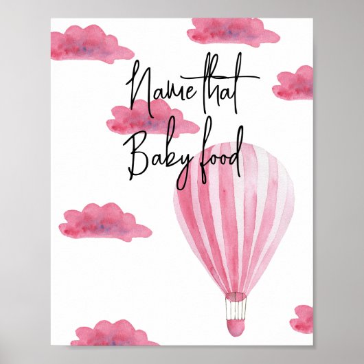 Heißluftballon - Name dieses Babynahrung Poster (Vorne)