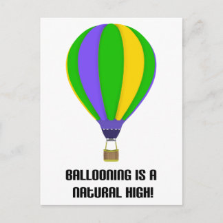 Heißluftballon Natural High Postcard Postkarte
