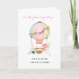Heißluftballon neues niedliches Baby Karte