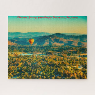 Heißluftballon New Mexico.Weihnachtsgrüße Puzzle