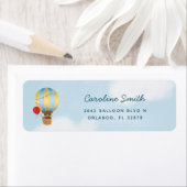 Heißluftballon Niedlich Bear Blue Rücksendeadresse (Insitu)