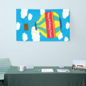 Heißluftballon Niedliche Farbgebung 1. Geburtstag Banner (Messeveranstaltung)