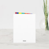 Heißluftballon Niedliche Farbgebung 1. Geburtstag  Karte (Rückseite)