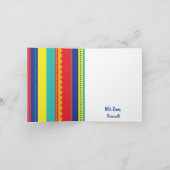 Heißluftballon Niedliche Farbgebung 1. Geburtstag  Karte (Innenseite)