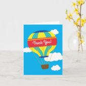 Heißluftballon Niedliche Farbgebung 1. Geburtstag  Karte (Gelbe Blume)