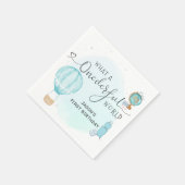 Heißluftballon ONEderful World 1st Erster Geburtst Serviette (Ecke)