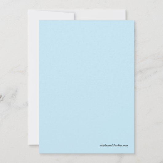 Heißluftballon OWL Boy Baby Dusche Einladung (Rückseite)