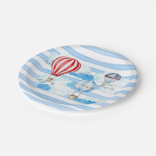 Heißluftballon-Papier-Teller Pappteller (Schrägansicht)