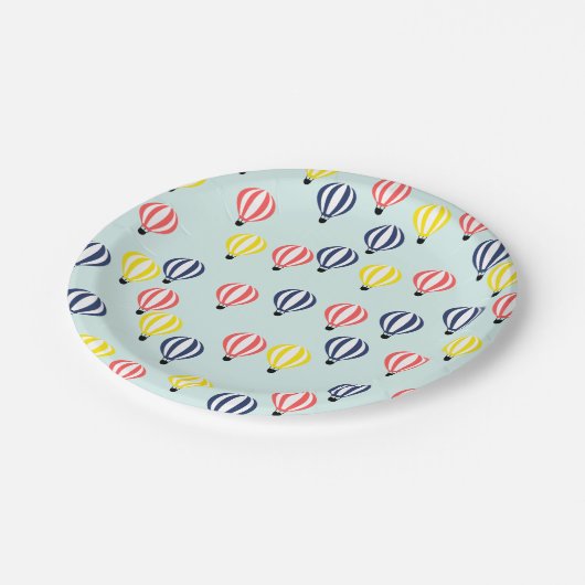 Heißluftballon-Papier-Teller Pappteller (Schrägansicht)