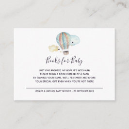 Heißluftballon-Party in Büchern für Baby Begleitkarte