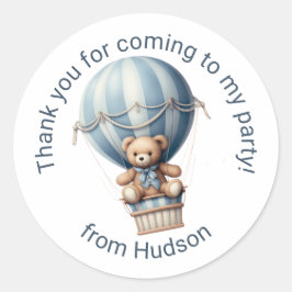 Heißluftballon-Party Runder Aufkleber