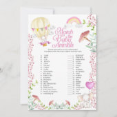 Heißluftballon passt zum Baby Animals Game Einladung (Vorderseite)