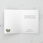 Heißluftballon Pinguin Happy Valentine's Day Karte (Innenseite)