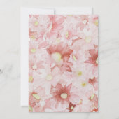 Heißluftballon Pink Floral Baby Dusche Einladung (Rückseite)