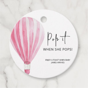 Heißluftballon Pop es Wenn sie Pop Geschenkanhänger