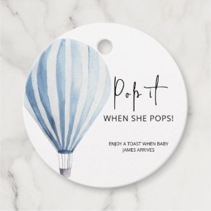 Heißluftballon Pop es Wenn sie Pop Geschenkanhänger