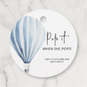 Heißluftballon Pop es Wenn sie Pop Geschenkanhänger (Rückseite)