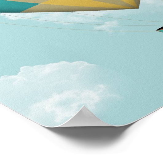 Heißluftballon Poster (Ecke)