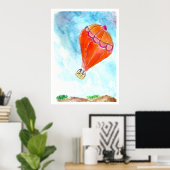 Heißluftballon Poster (Heimbüro)