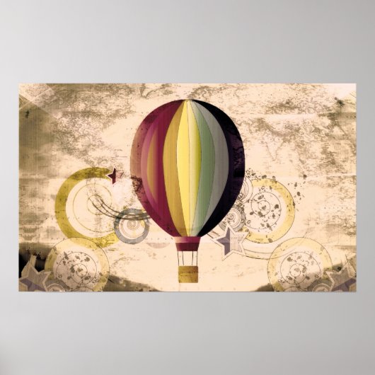 Heißluftballon Poster (Vorne)