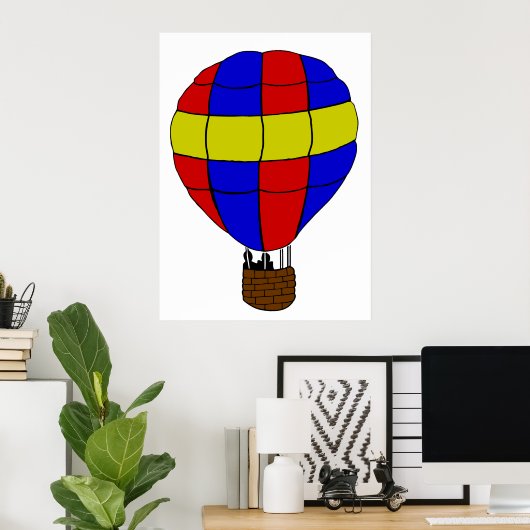 Heißluftballon Poster (Heimbüro)