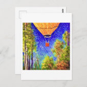 Heißluftballon Postkarte (Vorne/Hinten)