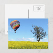 Heißluftballon Postkarte (Vorne/Hinten)